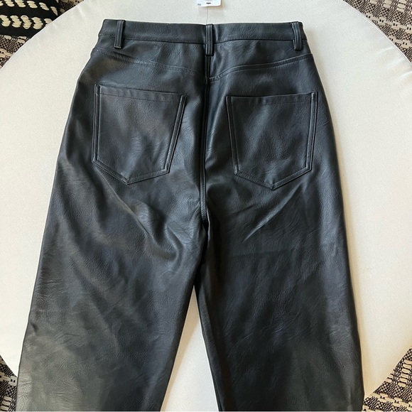 NWT Cotton On High Rise Arden Black Faux Leather Women Pants Size 6 - Picture 9 of 12
